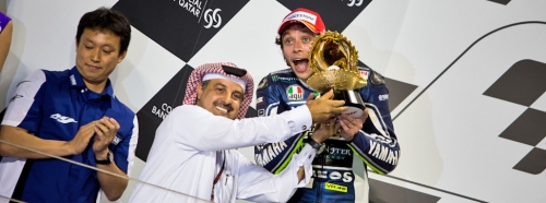 Rossi celebrates second in Qatar